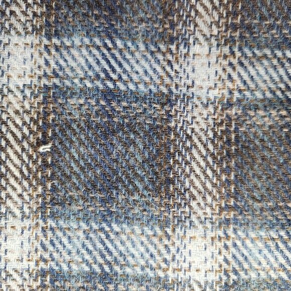 Talbots skirt Womens Blue Plaid Wool-Blend Pencil Size 10 career office - Picture 7 of 8
